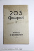 Handbuch zu Peugeot 203
